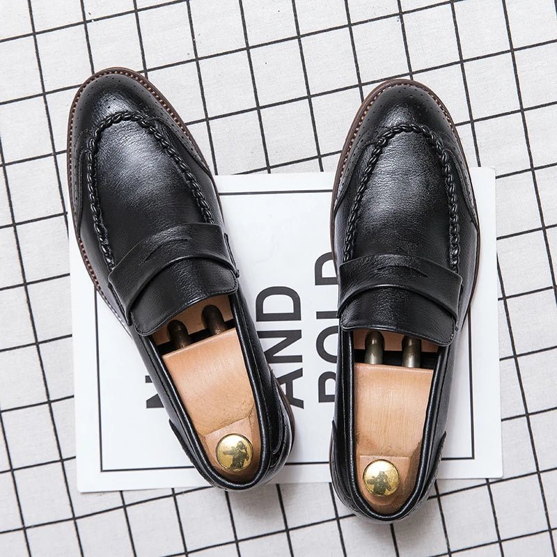 Chic Leather Loafers - Luxoria