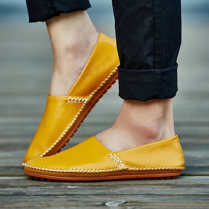 Light Leather Loafers - Luxoria