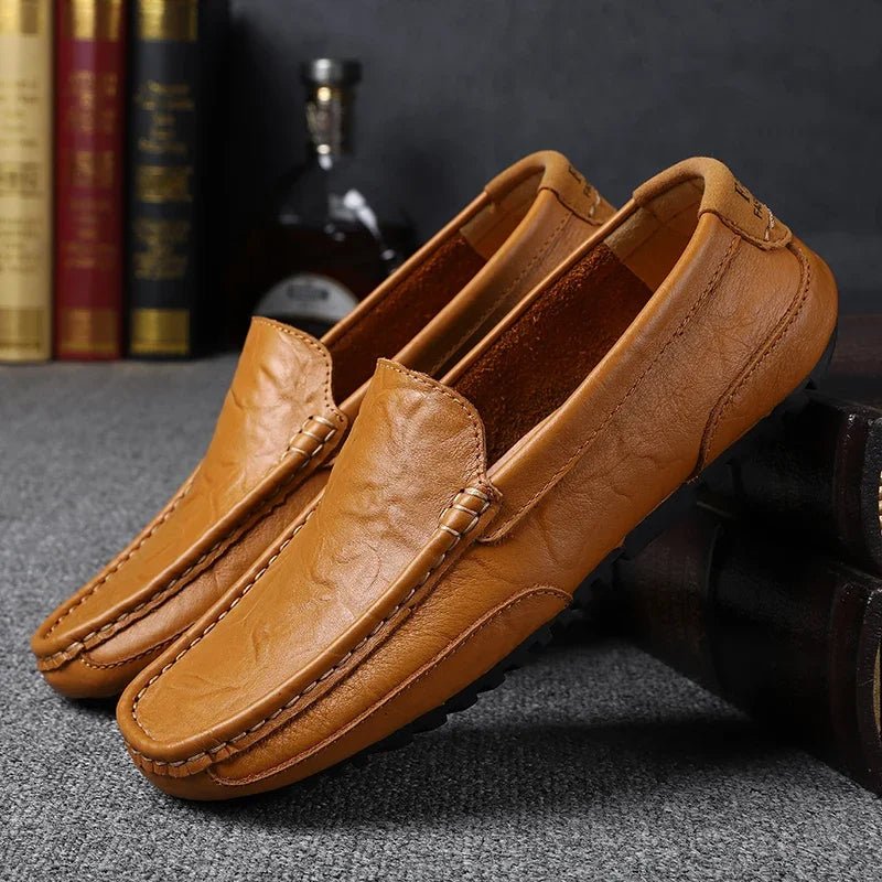 Vintage Leather Loafers - Luxoria