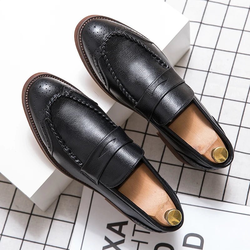 Chic Leather Loafers - Luxoria