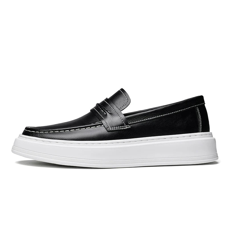 Slip - On Leather Boat Shoes - Luxoria