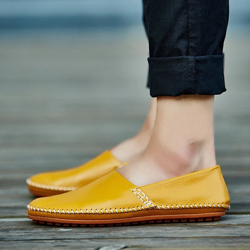 Light Leather Loafers - Luxoria