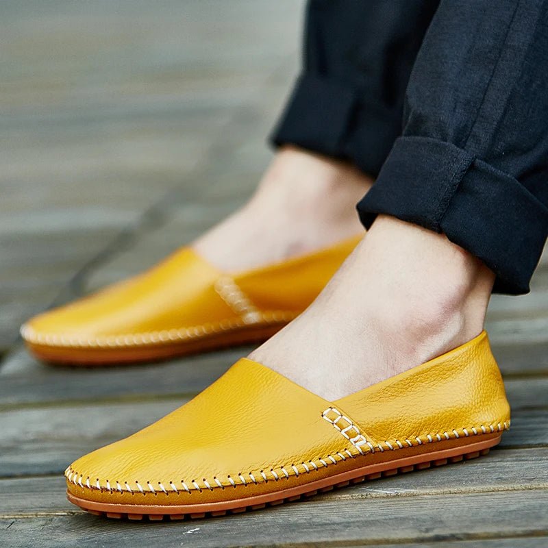 Light Leather Loafers - Luxoria