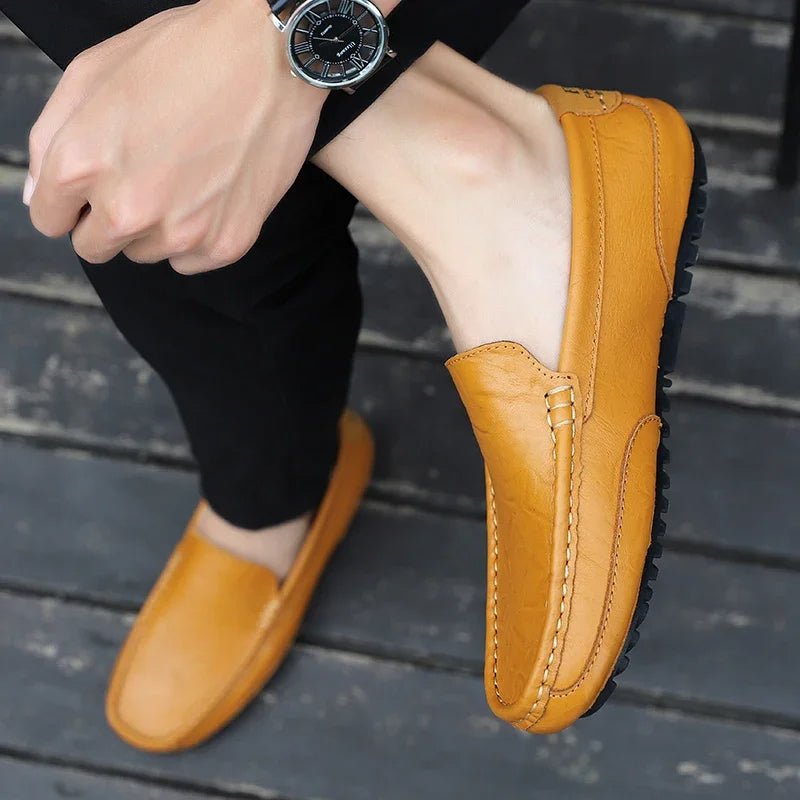 Vintage Leather Loafers - Luxoria