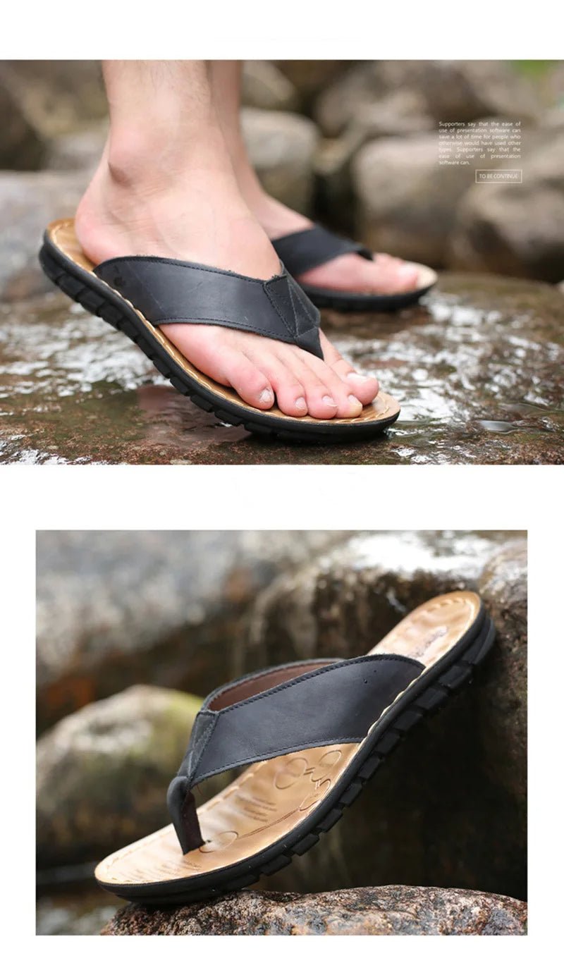 Leather Men's Sandals - Luxoria