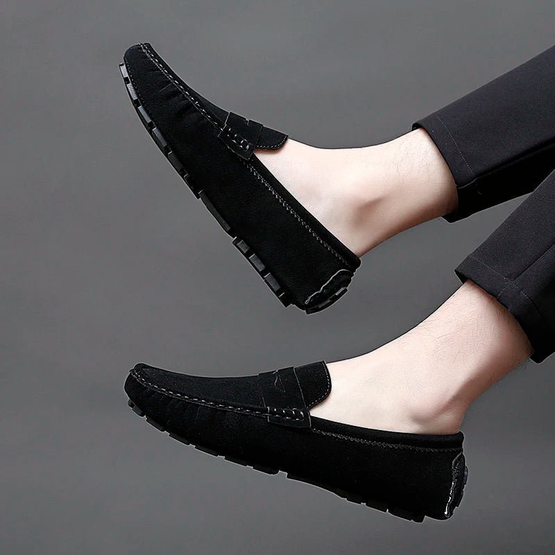 Suede Boat Loafers - Luxoria