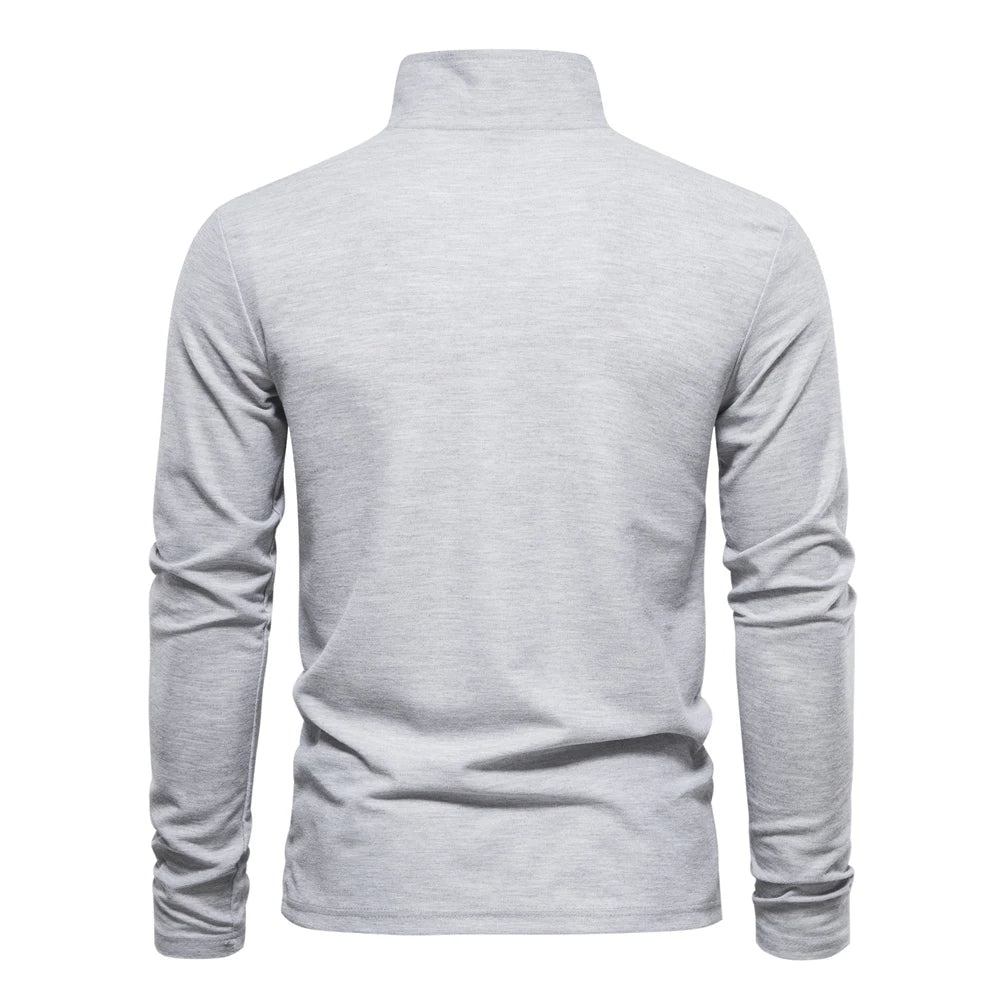 Casual Long Sleeved Polo Shirt - Luxoria