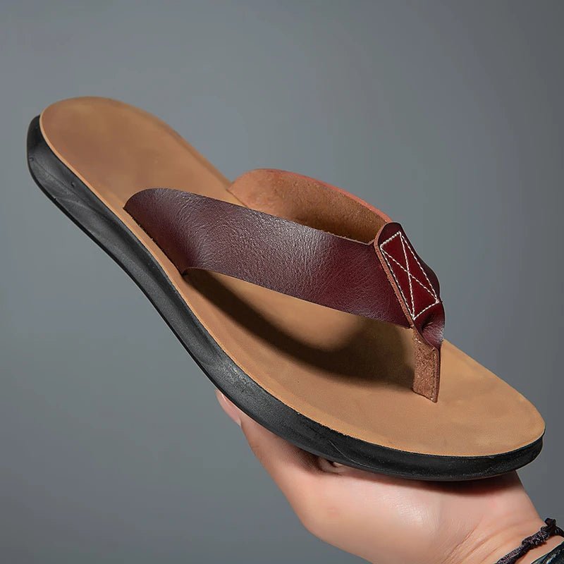 Casual Leather Sandals - Luxoria