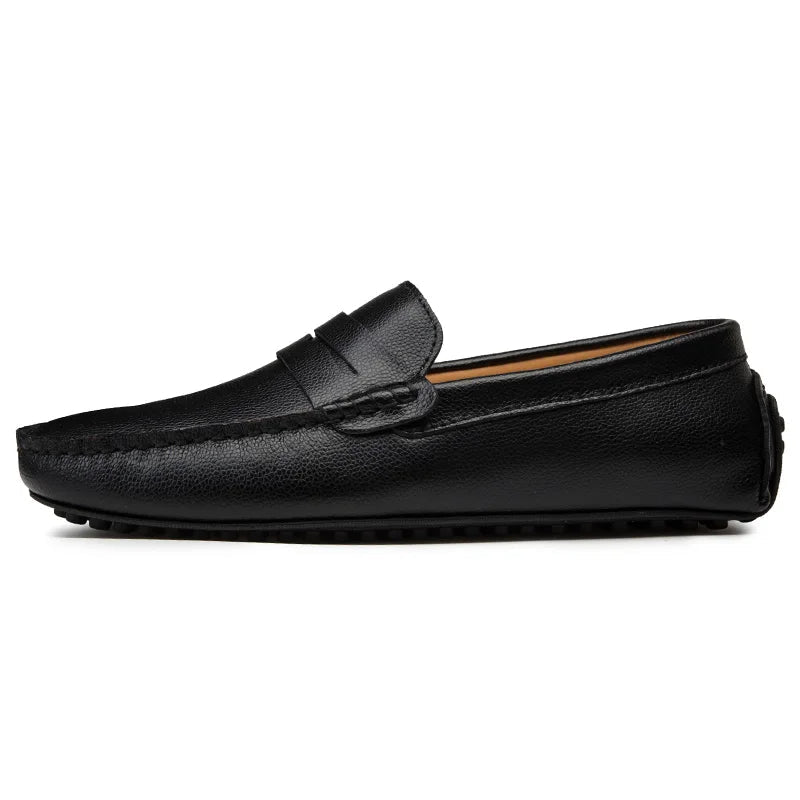 Casual Leather Summer Loafers - Luxoria
