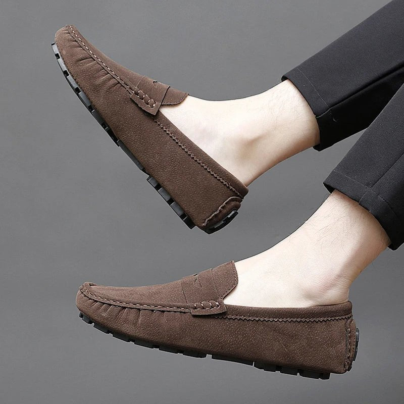 Suede Boat Loafers - Luxoria