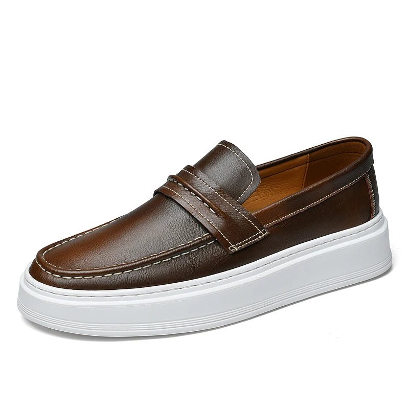 Slip - On Leather Boat Shoes - Luxoria