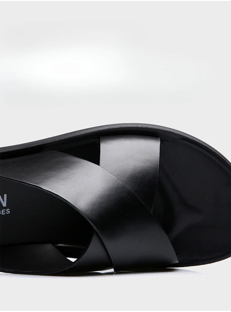 Elegant Leather Sandals - Luxoria