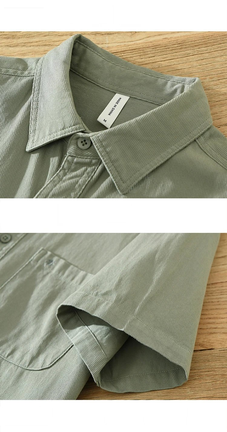 Short Sleeved Cotton Shirt - Luxoria
