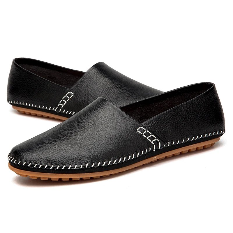 Light Leather Loafers - Luxoria