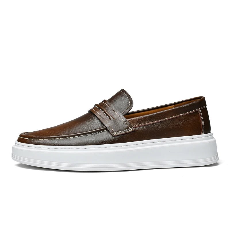Slip - On Leather Boat Shoes - Luxoria