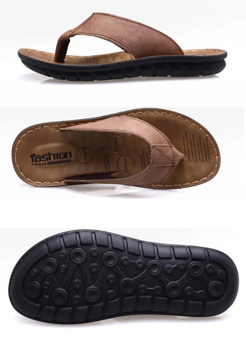 Leather Men's Sandals - Luxoria