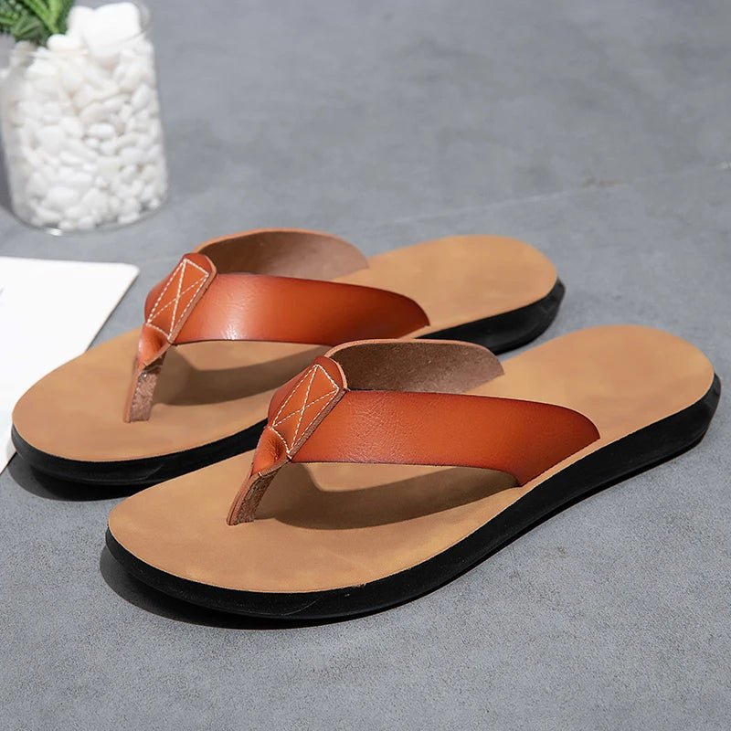 Casual Leather Sandals - Luxoria