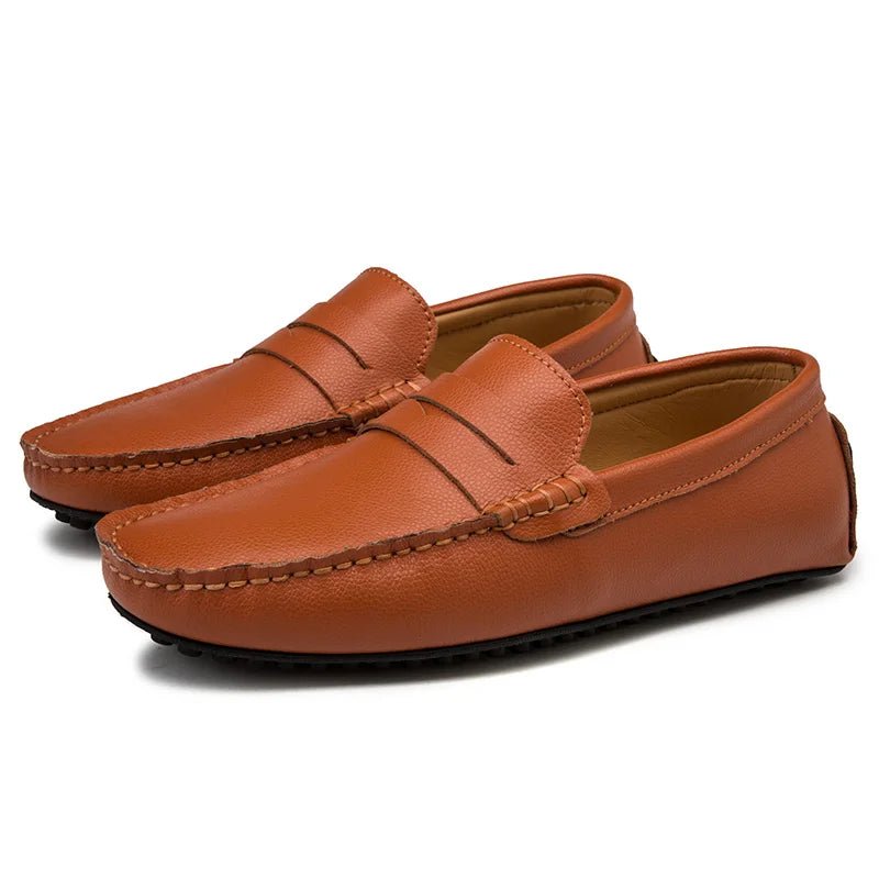 Casual Leather Summer Loafers - Luxoria