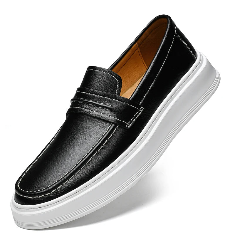 Slip - On Leather Boat Shoes - Luxoria