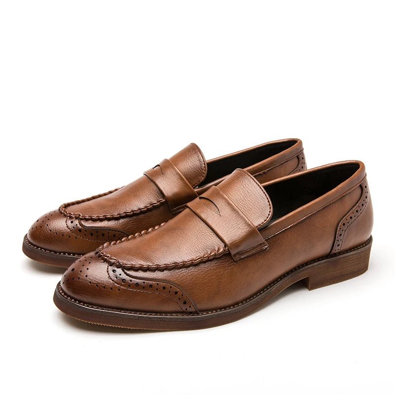 Chic Leather Loafers - Luxoria