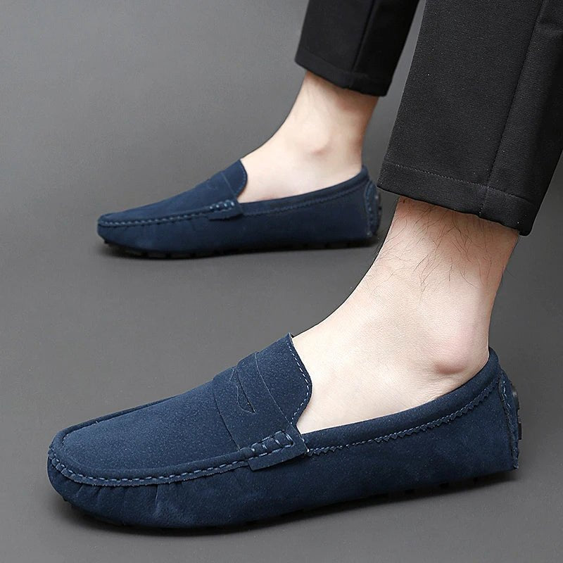 Suede Boat Loafers - Luxoria