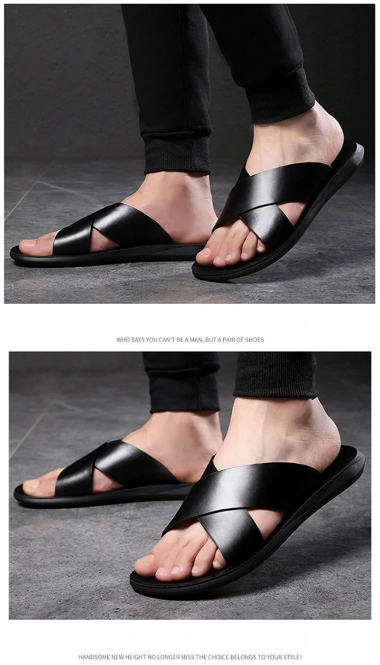 Elegant Leather Sandals - Luxoria