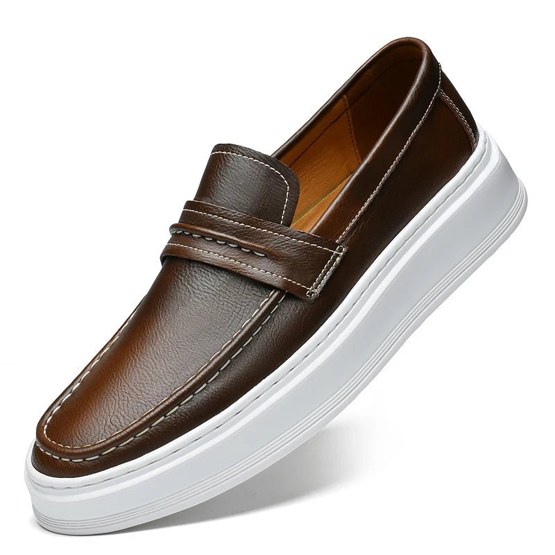 Slip - On Leather Boat Shoes - Luxoria