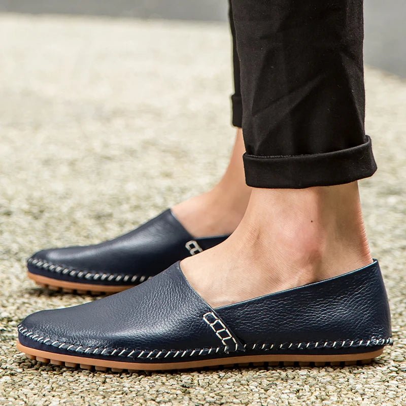 Light Leather Loafers - Luxoria