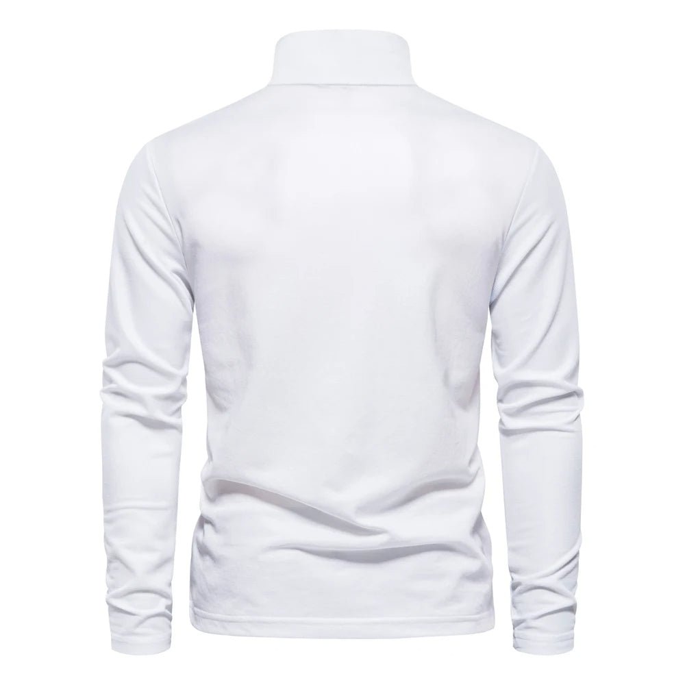 Casual Long Sleeved Polo Shirt - Luxoria