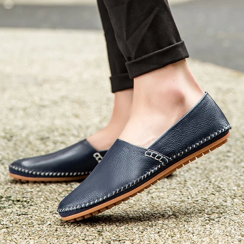 Light Leather Loafers - Luxoria
