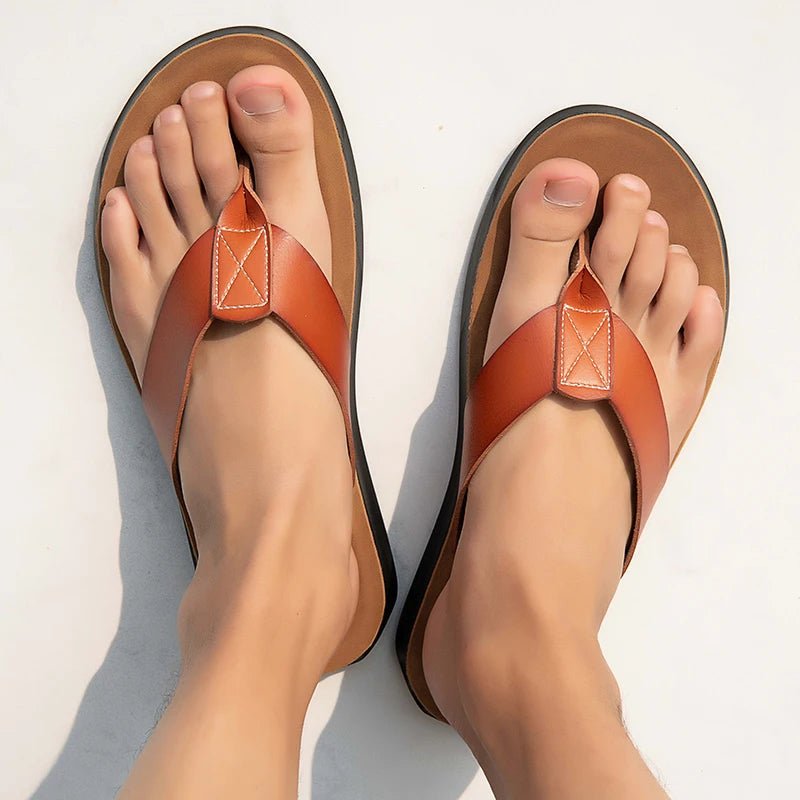 Casual Leather Sandals - Luxoria