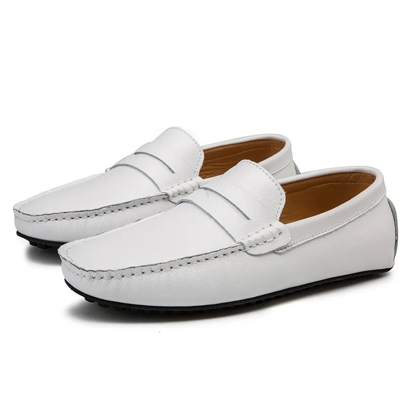 Casual Leather Summer Loafers - Luxoria