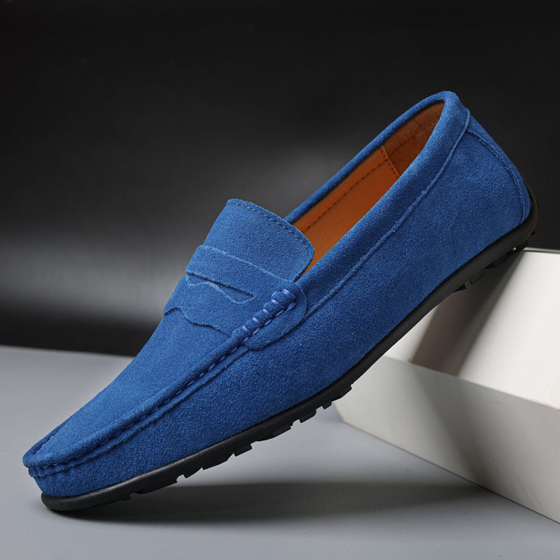 Retro Suede Men's Loafers - Luxoria