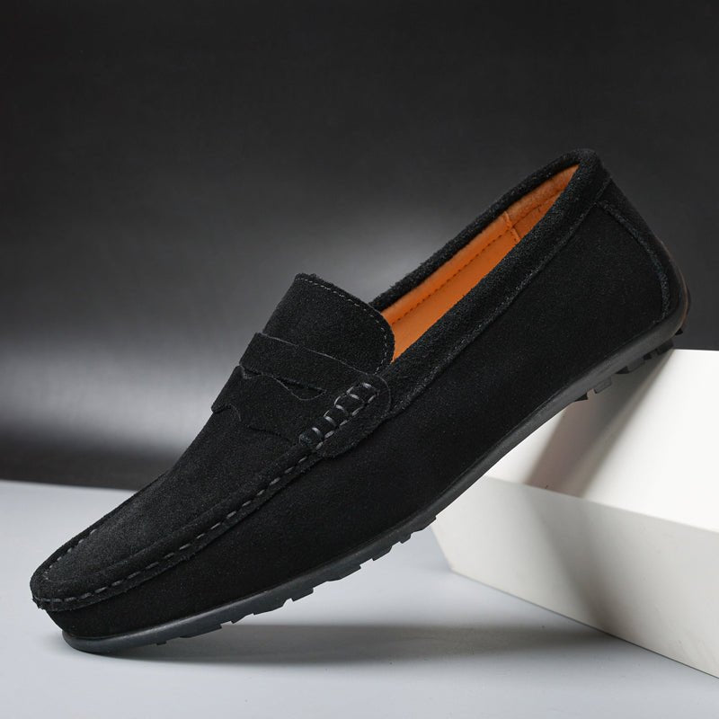 Retro Suede Men's Loafers - Luxoria