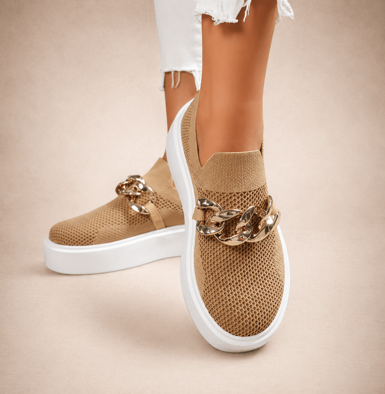 Maria - Zapatos con cadena De Metal - Luxoria