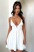 Elore Mini Dress - White - Luxoria
