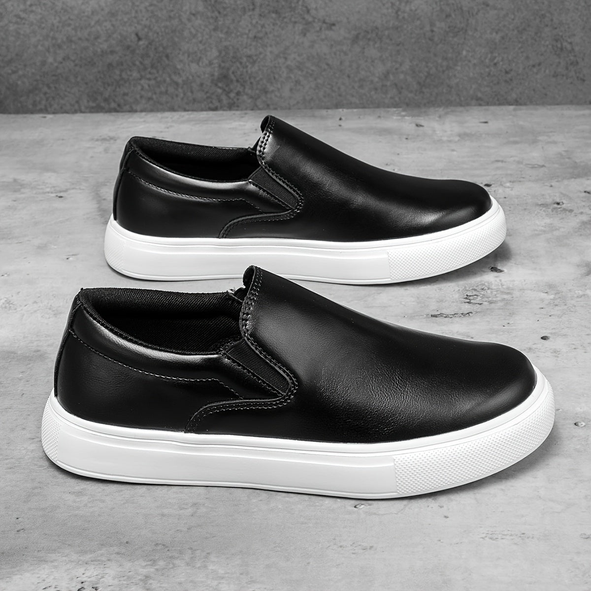 Casual Leather Slip - On Shoes - Luxoria
