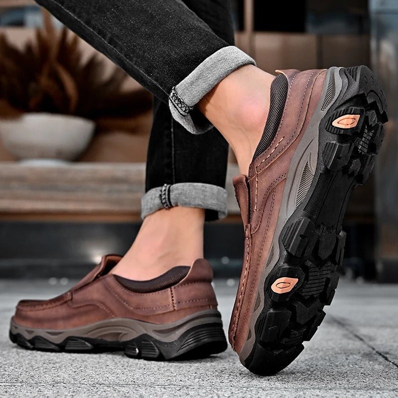 Elegant Leather Slip - On Shoes - Luxoria