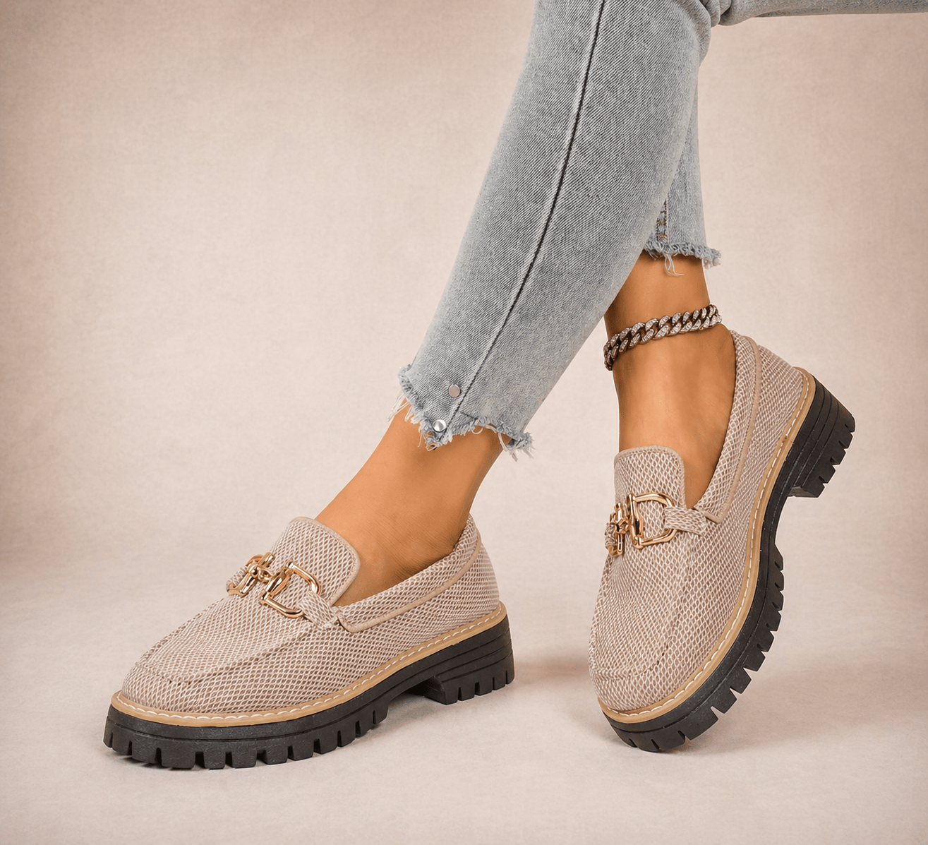 Mocasines de malla transpirable con suela gruesa - Luxoria