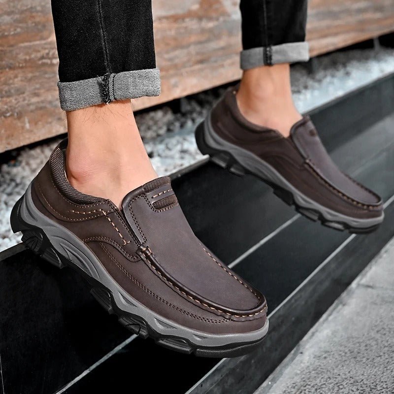 Elegant Leather Slip - On Shoes - Luxoria