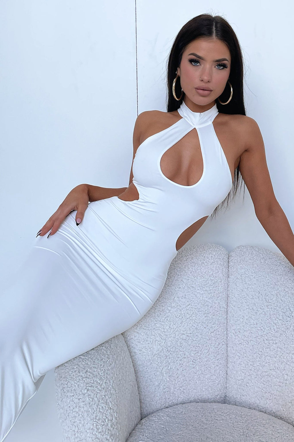 Gianna Maxi Dress - White - Luxoria