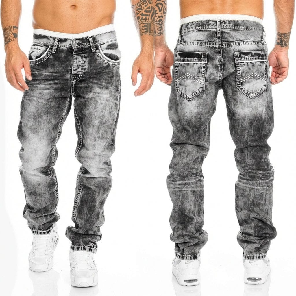 Denim Biker Jeans - Luxoria