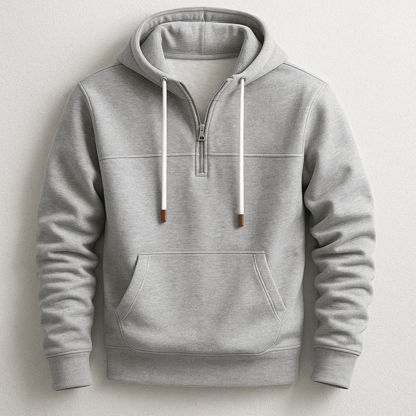 Elegant Zip Hoodie - Luxoria