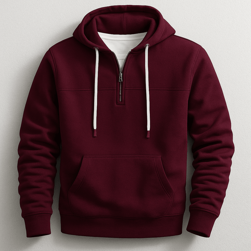 Elegant Zip Hoodie - Luxoria