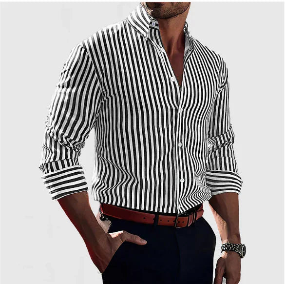 Elegant Striped Shirt - Luxoria