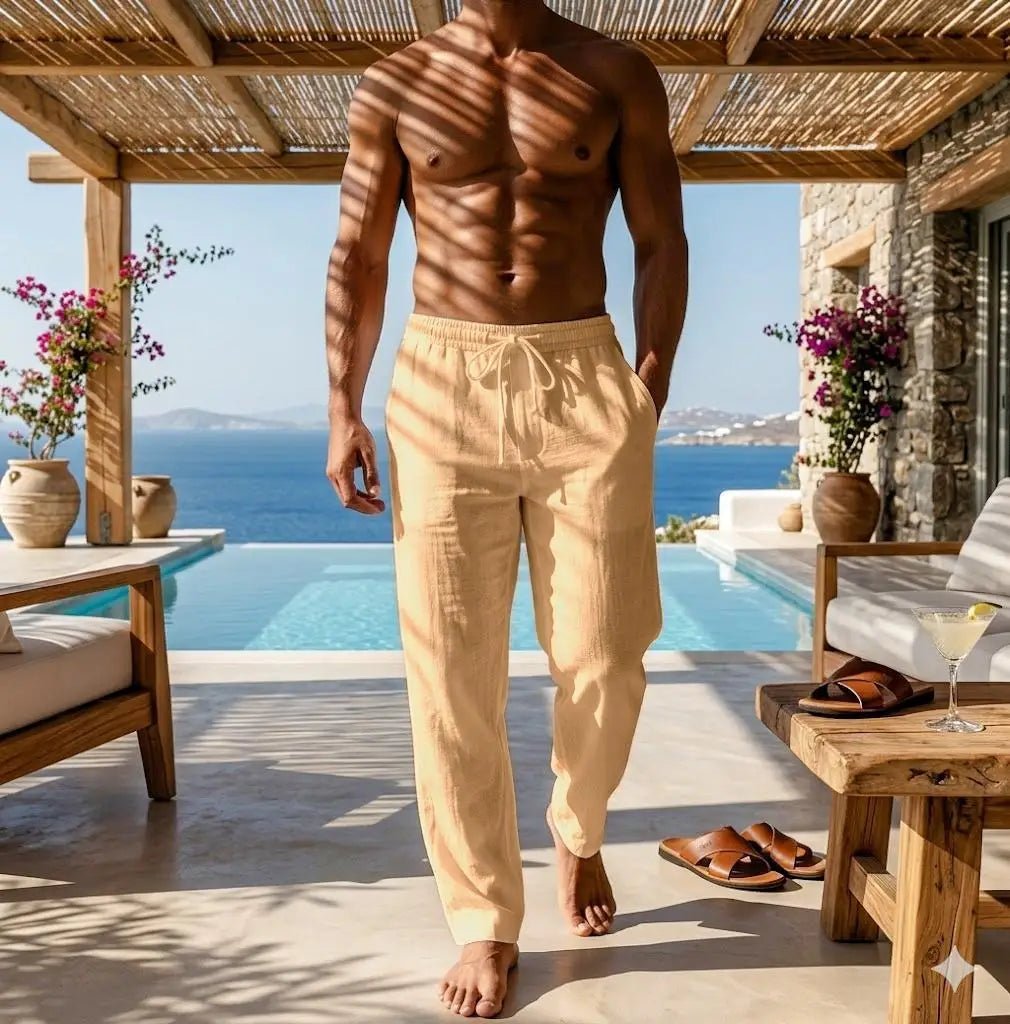 Elegant Cotton Linen Pants - Luxoria