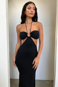 Kaila Maxi Dress - Black - Luxoria