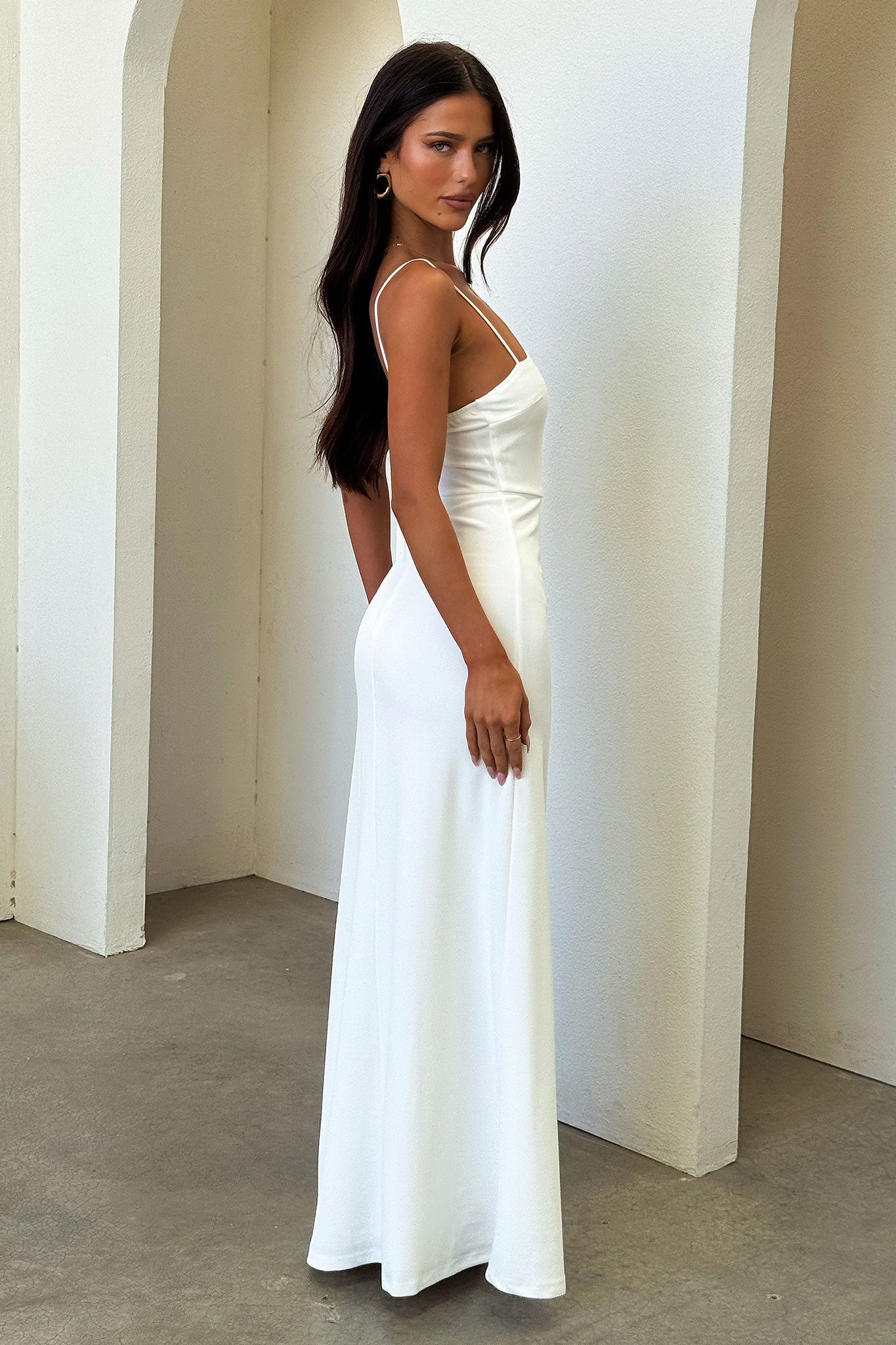 Kira Maxi Dress - White - Luxoria
