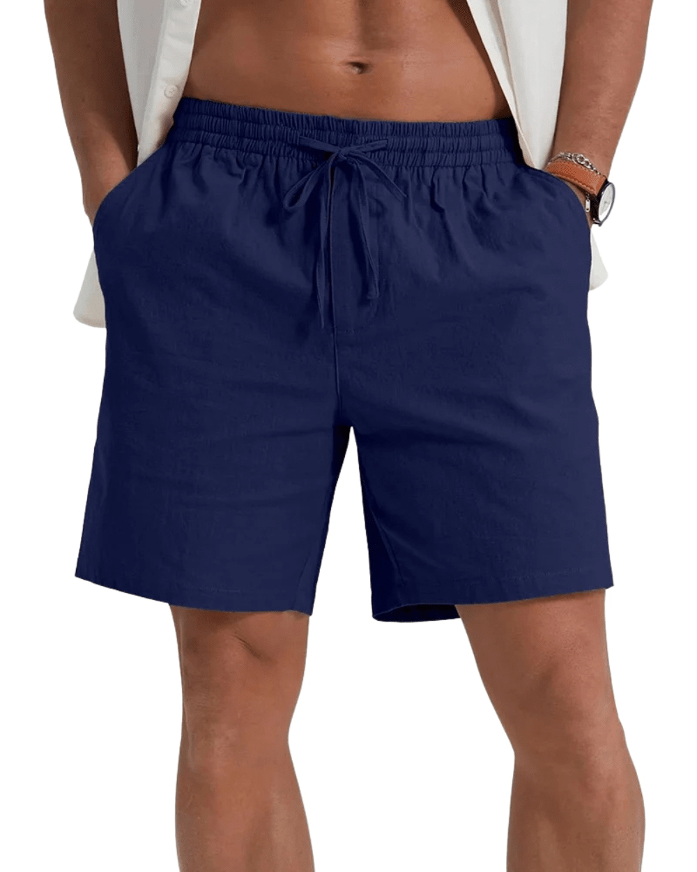 Elegant Lightweight Linen Shorts - Luxoria
