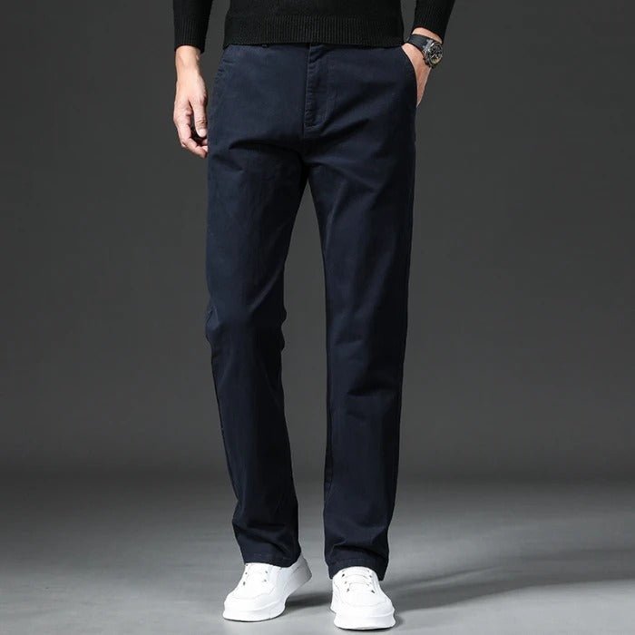 Straight Fit Cotton Pants - Luxoria